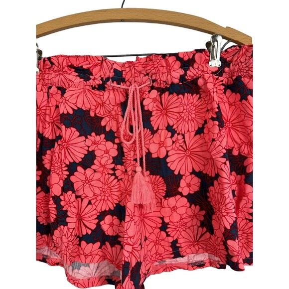 Ingrid + Isabel Women’s Sz S Orange Tropical Floral Maternity Shorts Pockets - Picture 4 of 13